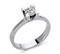 0,45 Carat Diamant Solitär Ring Meisterstück 585 Weißgold