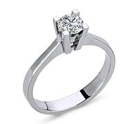 0,45 Carat Diamant Solitär Ring Meisterwerk 14 Karat Weißgold