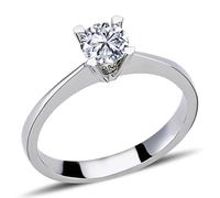 0,45 Carat Diamant Solitär Ring Meisterwerk 585 Weißgold