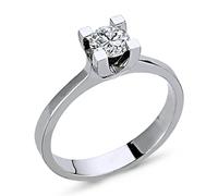 0,45 Carat Diamant Solitär Ring Meisterwerk in 14 Karat Weißgold