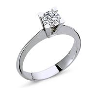 0,45 Carat Diamant Solitär Ring Meisterwerk in 14 Karat Weißgold
