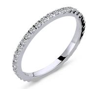 0,47 Carat Diamant rundum Memoire Ring 14 Karat Weißgold