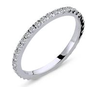 0,47 Carat Diamant rundum Memoire Ring 14 Karat Weißgold