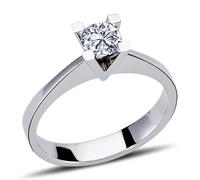 0,47 Carat Diamant Solitär Ring Meisterstück 14 Karat Weißgold