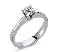 0,47 Carat Diamant Solitär Ring Meisterstück 14 Karat Weißgold