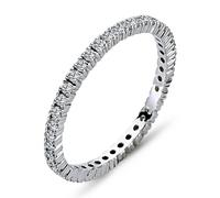 0,48 Carat Diamant rundum Memoire Ring 14 Karat Weißgold