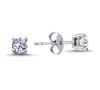 0,48 Carat Diamant Solitär Ohrringe 14 Karat Weißgold