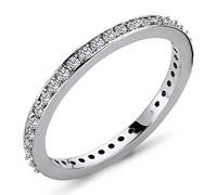 0,50 Carat Diamant rundum Memoire Ring 14 Karat Weißgold
