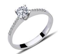 0,50 Carat Diamant Solitär Ring Antragsring 14 Karat Weißgold