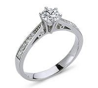 0,50 Carat Diamant Solitär Ring Meisterstück 14 Karat Weißgold