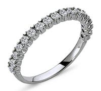 0,51 Carat Diamant halbrund Memoire Eternity Ring in 14 Karat Weißgold