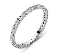 0,51 Carat Diamant rundum Memoire Ring 14 Karat Weißgold