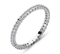 0,51 Carat Diamant rundum Memoire Ring 14 Karat Weißgold