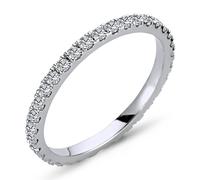0,55 Carat Diamant rundum Memoire Ring 14 Karat Weißgold