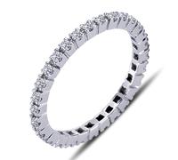 0,58 Carat Diamant rundum Memoire Ring 14 Karat Weißgold