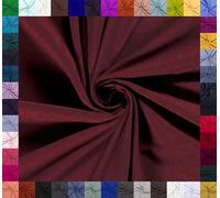 0,5m Baumwoll-Jersey uni 8% Elasthan Baumwollstoff elastisch Meterware Jersey-Stoff Oeko-Tex Kl 1, Farbe:dunkelrot