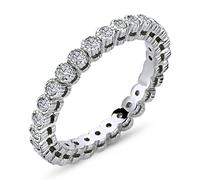 0,60 Carat Diamant rundum Memoire Ring 14 Karat Weißgold