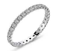 0,62 Carat Diamant rundum Memoire Ring 14 Karat Weißgold