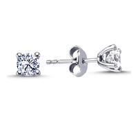 0,64 Carat Diamant Solitär Ohrringe 14 Karat Weißgold