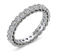0,66 Carat Diamant rundum Memoire Ring 14 Karat Weißgold
