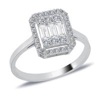0,68 Carat Diamantring mit Diamanten in Baguette-Schliff