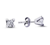 0,70 Carat Diamant Solitär Ohrringe 14 Karat Weißgold