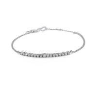 0,72 Carat Brillant-Schliff Diamant Tennis Armband 14 Karat Weißgold