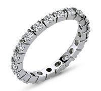 0,74 Carat Diamant rundum Memoire Ring 14 Karat Weißgold