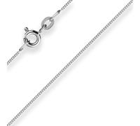 0,8mm Panzerkette Collier Halskette aus 375 Gold Weißgold 38cm