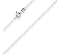 0,8mm Rund-Ankerkette Kette Collier aus 585 Gold Weißgold 50cm mit Zwischenöse