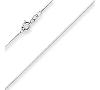 0,8mm Schlangenkette diamantiert Kette Collier aus 925 Silber rhodiniert 50cm