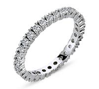 0,90 Carat Diamant rundum Memoire Ring 14 Karat Weißgold