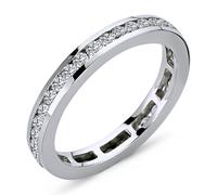 0,95 Carat Diamant rundum Memoire Eternity Ring Anniversary in 14 Karat Weißgold