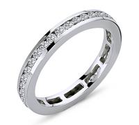 0,95 Carat Diamant rundum Memoire Ring 14 Karat Weißgold