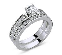 0,95 Carat Diamant Solitär Ring Meisterstück 14 Karat Weißgold