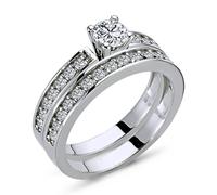0,95 Carat Diamant Solitär Ring Meisterstück 14 Karat Weißgold