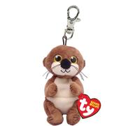 Ty Plüsch-Schlüsselanhänger Mitch Otter, Beanie Bellies, 12 cm, goldene Glitzeraugen, weicher Bauch