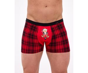 007/78 - Weihnachts-Boxershorts für Herren, 95 % Baumwolle, 5 % Elastan, verpackt in einer Box - Größe L