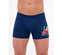 007/79 - Weihnachts-Boxershorts für Herren, 95 % Baumwolle, 5 % Elastan, verpackt in einer Box - Größe XL