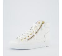 Paul Green Damen, Frauen High-Top Sneaker,Sneaker-Stiefel,mid Cut,Halbschuhe,straßenschuhe,Strassenschuhe,Sportschuhe,Weiß (White/ORO),38.5 EU / 5.5 UK