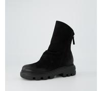 Paul Green Stiefelette Damen Nubuk Schwarz flach Größe 39