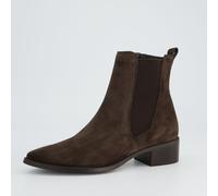 Stiefelette PAUL GREEN "Paul Green Stiefelette Veloursleder/Textil", Damen, Gr. 40, braun (mocca), Veloursleder, Textil, casual, Schuhe (31065216-40) mocca