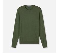 OLYMP Casual Modern Fit Pullover oliv, Einfarbig