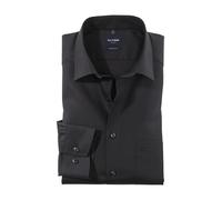 OLYMP Herren Oberhemd Langarm Luxor,Uni,modern fit,New Kent,Schwarz 68,41