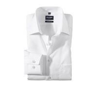 OLYMP Herren Oberhemd Langarm Luxor,Uni,modern fit,New Kent,Weiß 00,43