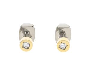 05083-04 Boccia Ohrstecker Titan Gold plattiert mit Brillanten