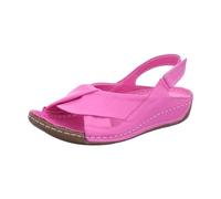 Riemchensandale ANDREA CONTI "Andrea Conti Sandalen Leder", Damen, Gr. 40, pink (fuchsia), Leder, Schuhe Riemchensandale (25771123-40) fuchsia