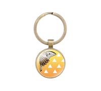 (08201) Slayer Retro Dämon Anime Keychain Blau Klassische Schlüssel Ring Für Geburtstag Und Werbe Geschenke
