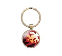 (08206) Slayer Retro Dämon Anime Keychain Blau Klassische Schlüssel Ring Für Geburtstag Und Werbe Geschenke