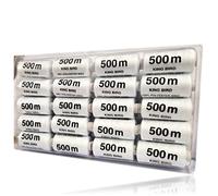 [1,00 EUR/1000 m] 20-teiliges Nähgarn Set [einfarbig] | Nähset Universal | Polyester Nähmaschinengarn | 500m pro Spule | Allesnäher Garnset | Nähkasten [Farbe - weiß] | Nähfaden Set - 10000m